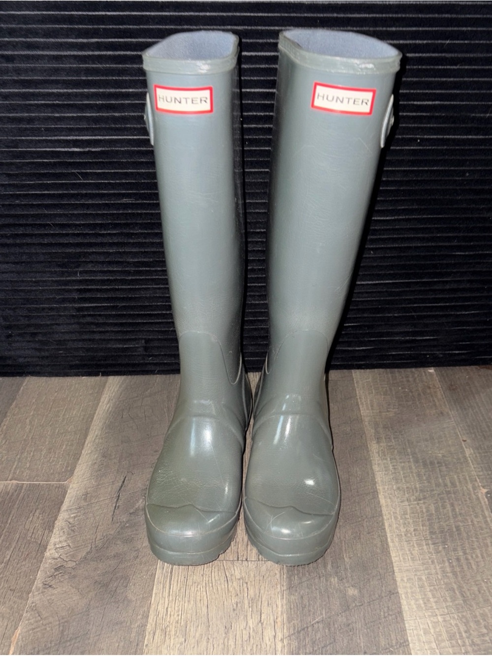Hunter Original Tall Womens Size 5 Green Outdoor Waterproof Knee High Rain Boots - Picture 2 of 7